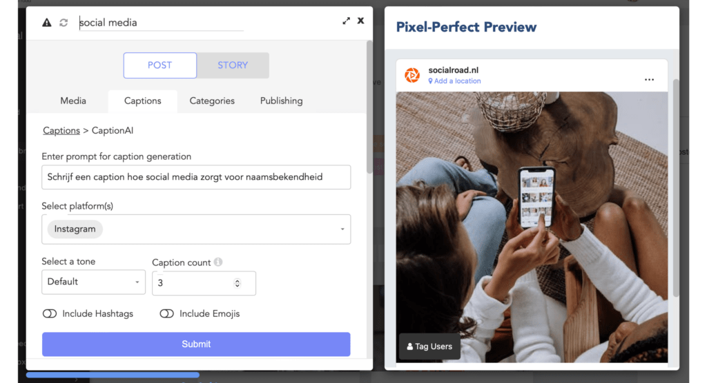 Publiceren en inplannen met Fellow Social Media Planner
