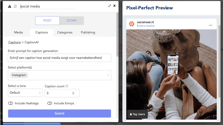 Publiceren en inplannen met Fellow Social Media Planner